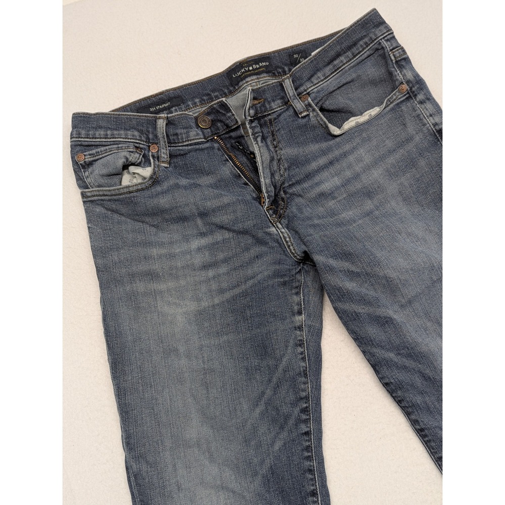 Lucky Brand 221 Straight Leg Jeans Mens 32x30 Blue Medium Wash Denim Western